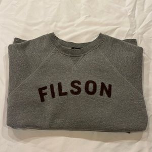 RARE Filson x Ebbets Field Flannels Crewneck w Felt Lettering - Gray - XXL